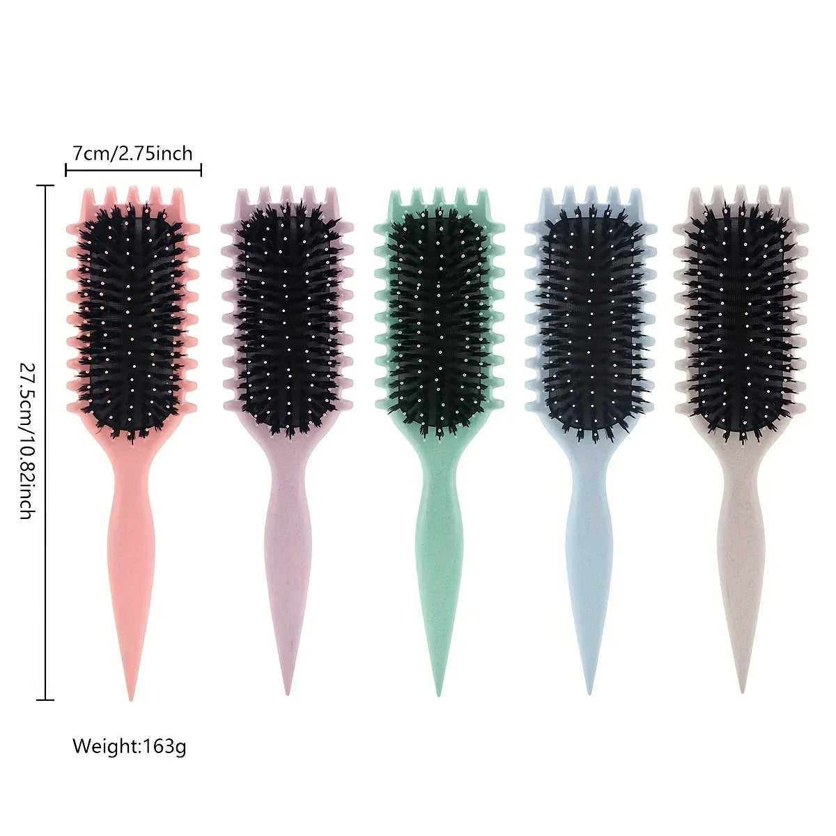 1/2Pcs Detangling Candy Brush Curly Hair Scalp Massage Hair Comb with Cleaning Claw Natural Bristles Define Hair Styling Tools