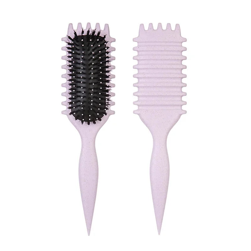 1/2Pcs Detangling Candy Brush Curly Hair Scalp Massage Hair Comb with Cleaning Claw Natural Bristles Define Hair Styling Tools